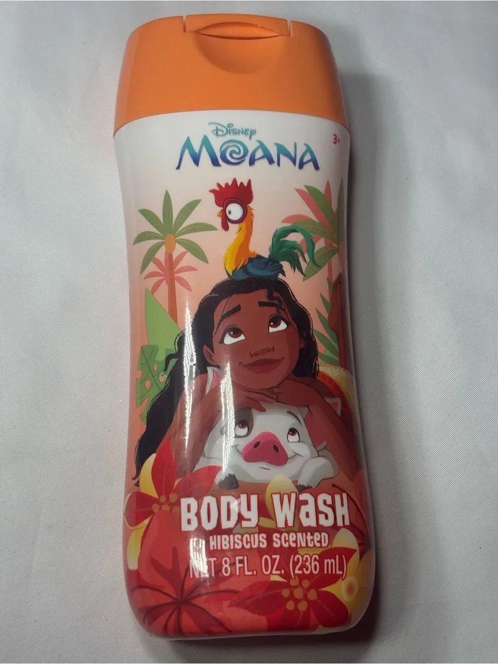 New Disney Moana Kids Hibiscus Body Wash with Orange Cap